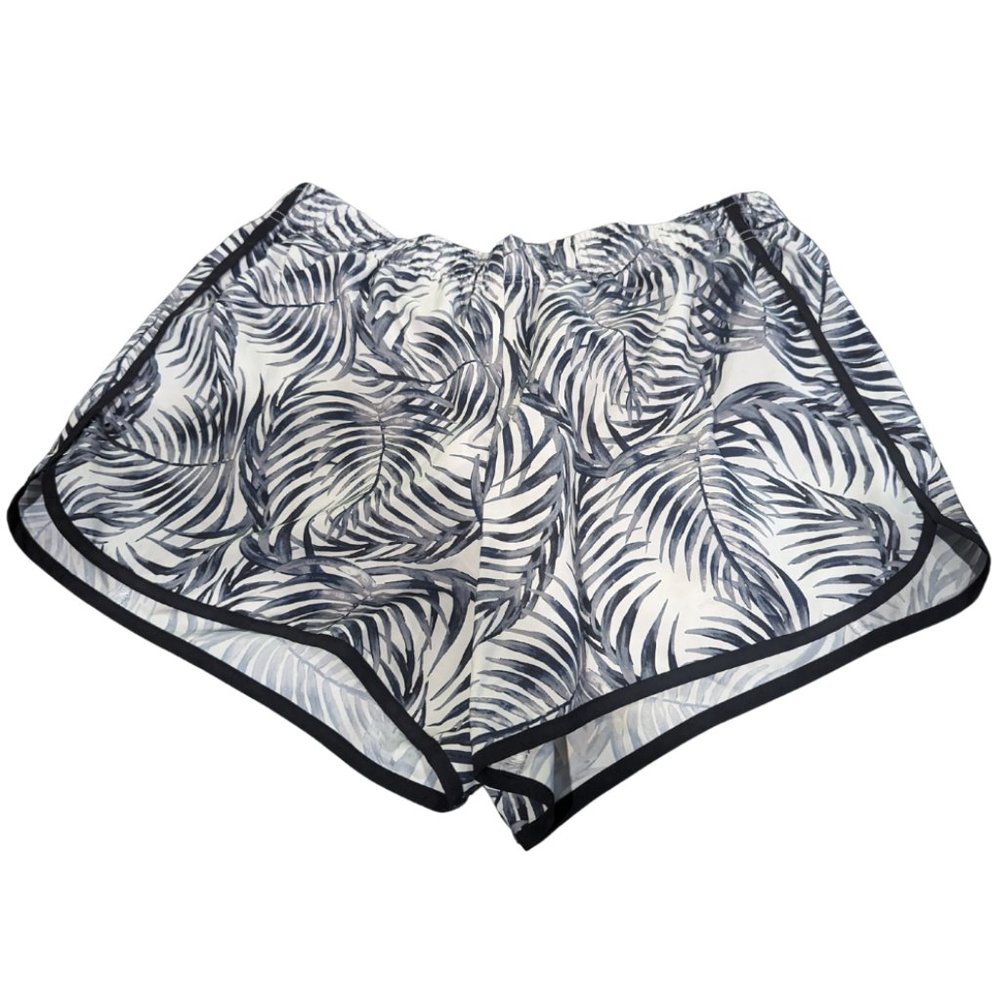 Old Navy Black and White Palm Athletic Shorts